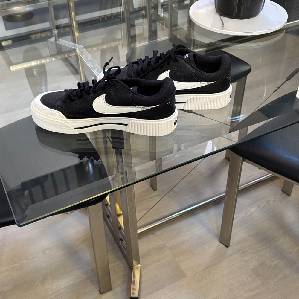 Nike Black Sneakers with Iconic Logo